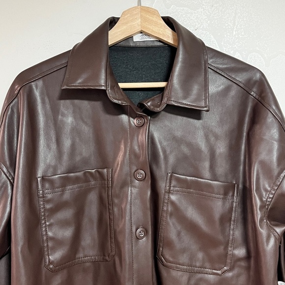 Ardene Dark Brown Button Down Shirt NWOT - Picture 7 of 12